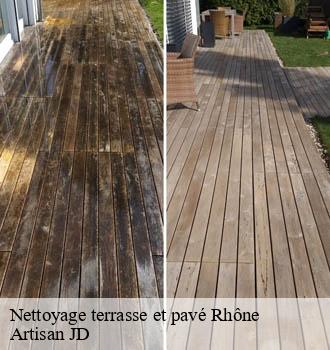 Nettoyage terrasse et pavé 69 Rhône Artisan JD