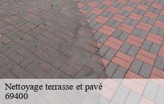 Nettoyage terrasse et pavé  limas-69400 Ferrari nettoyage