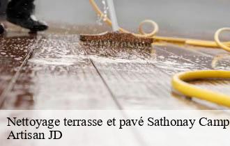 Nettoyage terrasse et pavé sathonay-camp-69580 Artisan JD