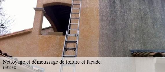 Nettoyage et démoussage de toiture et façade  cailloux-sur-fontaines-69270 Artisan JD
